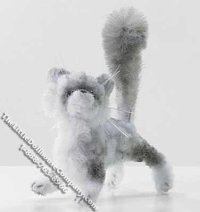 (image for) Miniature Standing Grey and White Cat by Sue Wilkes