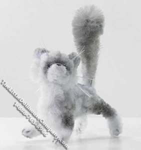 (image for) Miniature Standing Grey and White Cat by Sue Wilkes