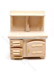 (image for) Miniature Unfinished Wood Stove for Dollhouses