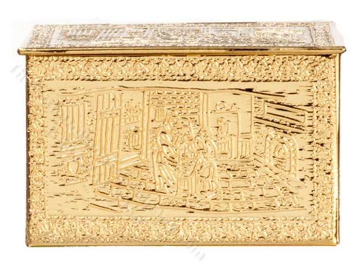 (image for) Miniature Brass Log Box for Dollhouses