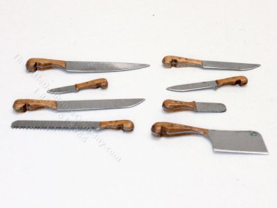 (image for) Miniature 8-Piece Kitchen Knives Set