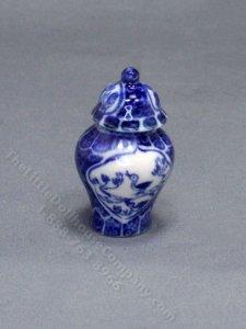 (image for) Miniature Porcelain Ginger Jar for Dollhouses