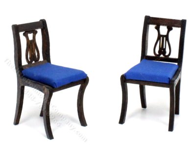 (image for) Pair of Miniature Handmade Chairs for Dollhouses