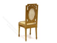 (image for) Miniature Caned Louis XVI Dining Chair for Dollhouses - Gold