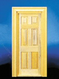 (image for) Miniature Traditional 6-Panel Door for Dollhouses
