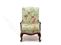(image for) Miniature Accent Arm Chair for Dollhouses - Floral