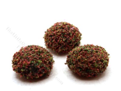 (image for) Miniature 1 inch Deep Pink Mound Bush (3 pack) for Dollhouses