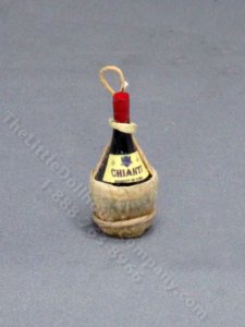 (image for) Miniature Chianti Wine Bottle for Dollhouses
