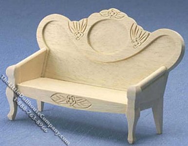 (image for) Miniature Unfinished Sofa for Dollhouses