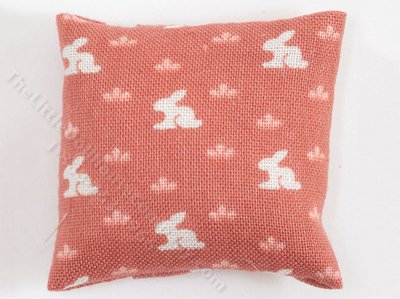 (image for) Miniature Country Pink Pillow for Dollhouses