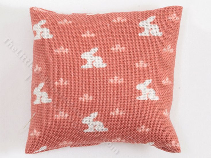 (image for) Miniature Country Pink Pillow for Dollhouses