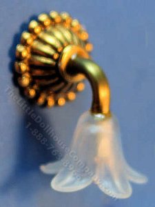 (image for) Dollhouse Scale Model Tulip Sconce - White