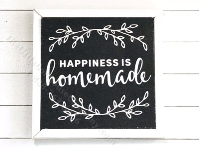 (image for) Miniature Framed 'Happiness is Homemade' Board Print, White
