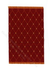 (image for) Miniature Red Diamond Rug for Dollhouses