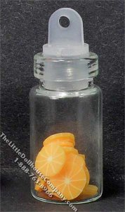 (image for) Miniature Sliced Peeled Oranges in a Jar for Dollhouses