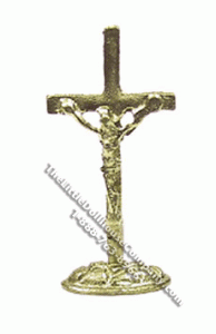 (image for) Dollhouse Miniature Brass Crucifix