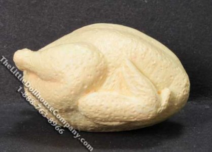 (image for) Dollhouse Scale Model Yellow Uncooked Turkey