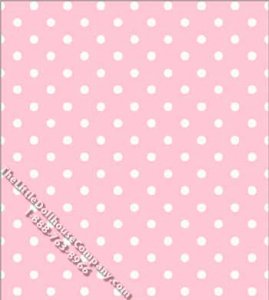 (image for) Polka Dots on Pink Pattern Miniature Wallpaper for Dollhouses