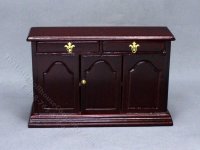 (image for) Miniature Mahogany Buffet Table for Dollhouses