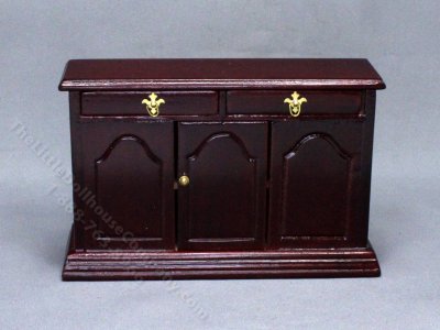 (image for) Miniature Mahogany Buffet Table for Dollhouses