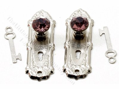 (image for) Purple Crystal Opryland Handle for Dollhouse Scale (2/pk)