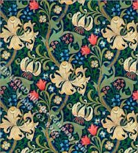 (image for) Victorian Lilies Pattern Miniature Wallpaper for Dollhouses