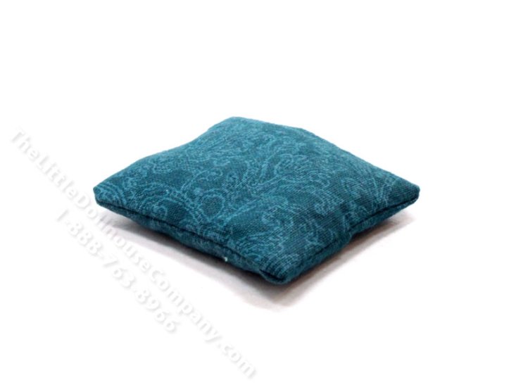 (image for) Miniature Green Paisley Pillow for Dollhouses