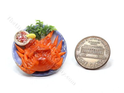(image for) Miniature Crabs on Serving Plate for Dollhouses