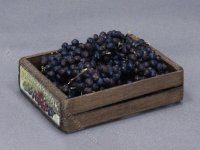 (image for) Miniature Crate of Black Grapes for Dollhouses
