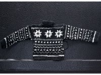 (image for) Miniature Black Handknit Fair Isle Sweater