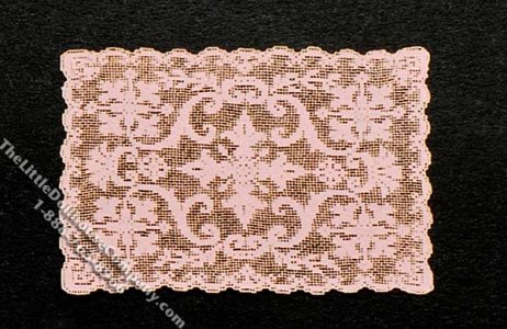 (image for) Miniature Pink Laser Cut Doily Place Mat for Dollhouses