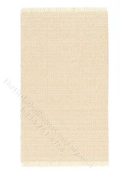 (image for) Miniature Cream Woven Rug for Dollhouses