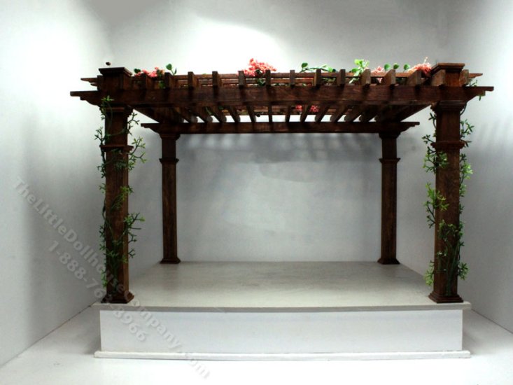 (image for) Assembled Pergola/Gazebo Addition for Dollhouses
