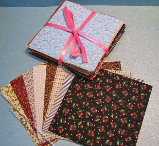 (image for) 50 Cotton Fabric Squares For Dollhouses