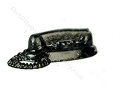 (image for) Miniature Black Telephone for Dollhouses