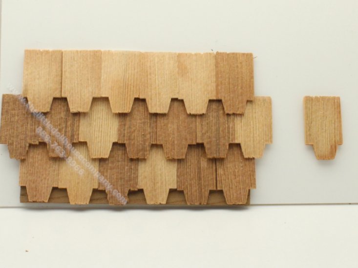 (image for) Dollhouse Scale Model Cedar Shingles - Hexed Tab