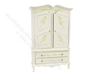 (image for) Vintage Miniature Floral Armoire Wardrobe for Dollhouses