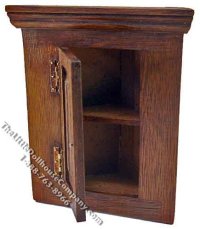 (image for) Miniature Left Hand Opening Corner Cupboard for Dollhouses