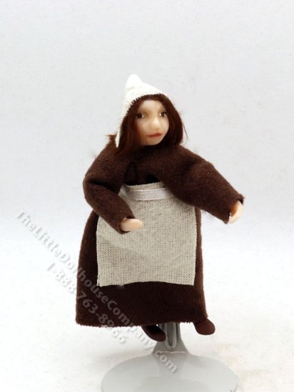 (image for) Miniature Medieval Girl in Brown by Detta's Darling Dolls