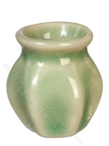 (image for) Miniature Green Hexagon Vase for Dollhouses