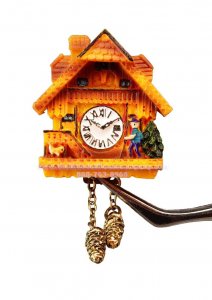 (image for) Miniature TraditionalCuckoo Clock in a Honey Colour