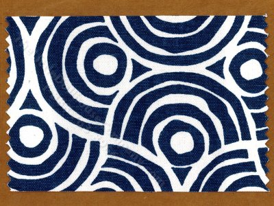 (image for) Miniature Navy Ripples Rug for Dollhouses