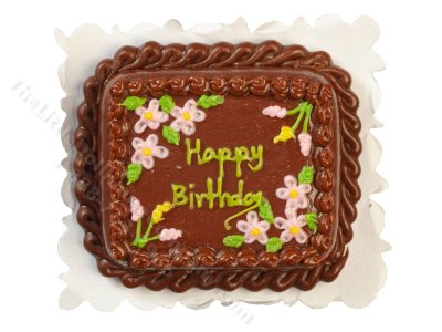 (image for) Miniature Chocolate Birthday Cake for Dollhouses