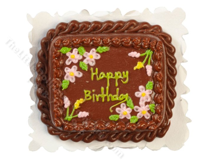 (image for) Miniature Chocolate Birthday Cake for Dollhouses