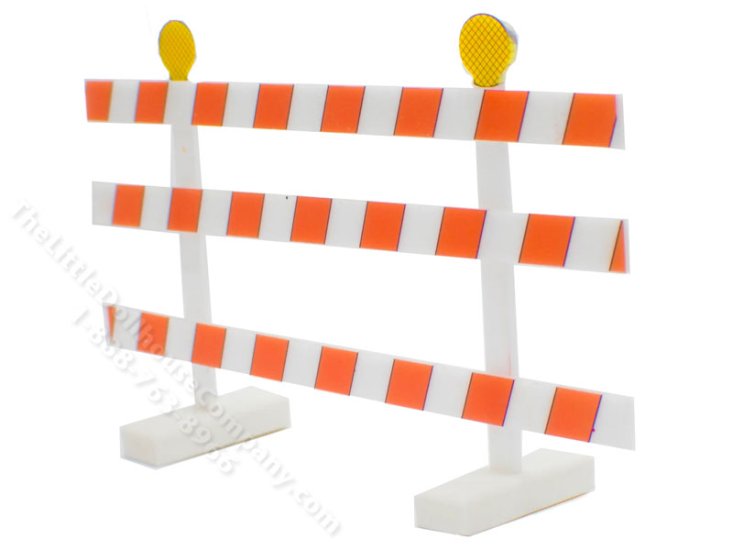(image for) Miniature 3-Railroad Construction Barricade for Dollhouses