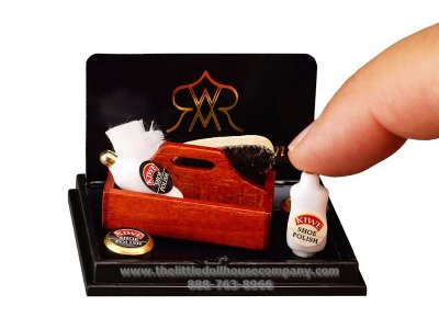 (image for) Miniature Shoe Polish Set for Dollhouses