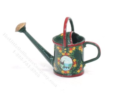 (image for) Miniature Hand Painted Watering Can for Dollhouses