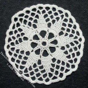 (image for) Miniature Handmade Lace Round Doily for Dollhouses