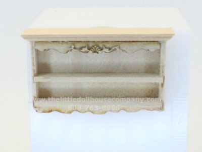 (image for) Miniature Unfinished Wall Hanging Wide Shelf (1/2" Scale)