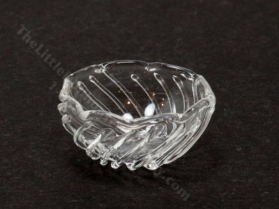 (image for) Miniature Scalloped Glass Bowl with Swirl Design